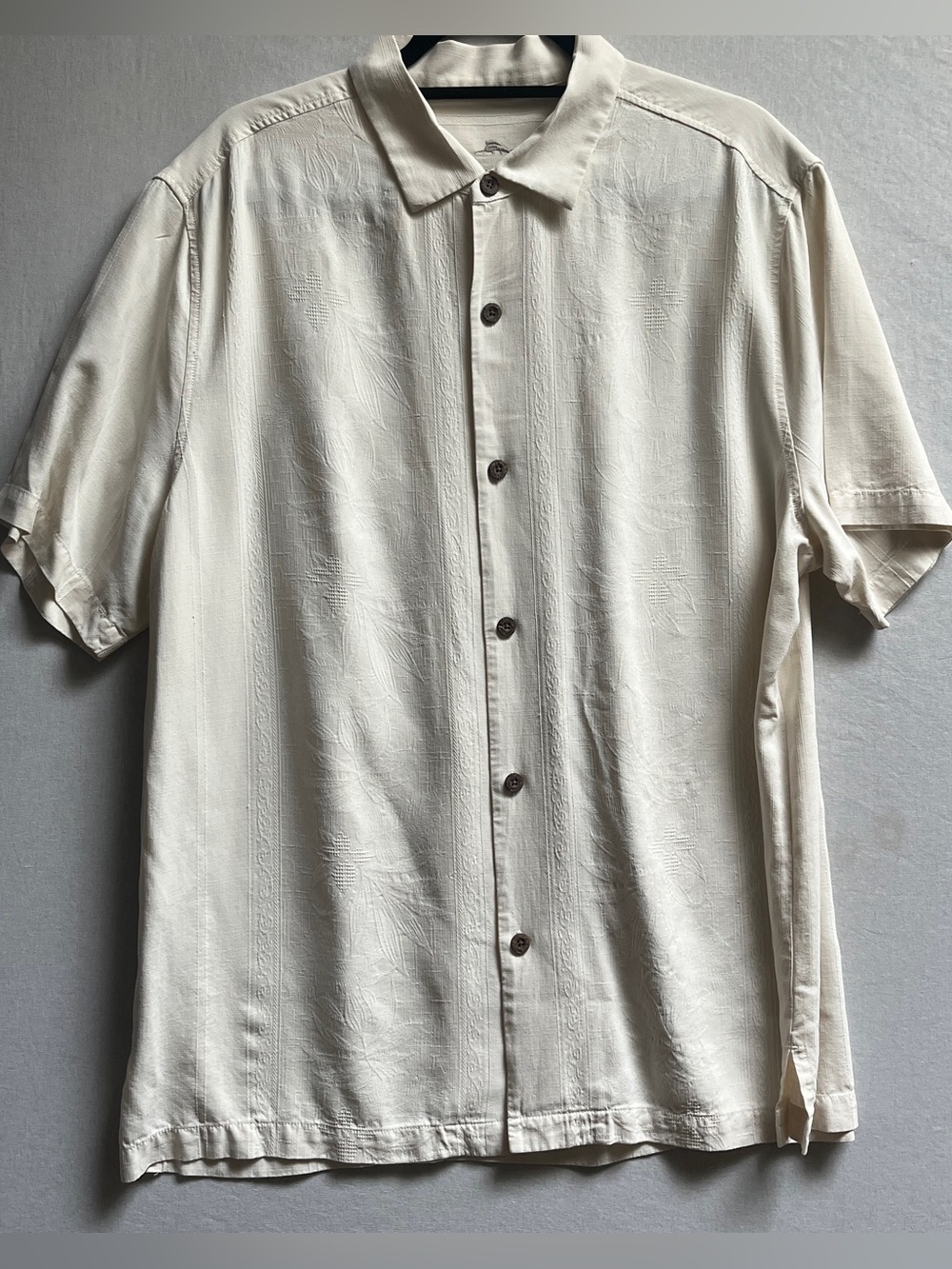 Tommy Bahama Silk Textured Short Sleeve Camp Shirt XL